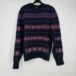 Rag & Bone Wesley Fair Isle Wool Sweater Mens Sz S
